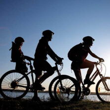 Radfahrer - Familie mit Kind